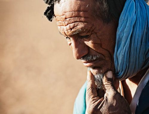 Maroc–vieillard nomade barbe